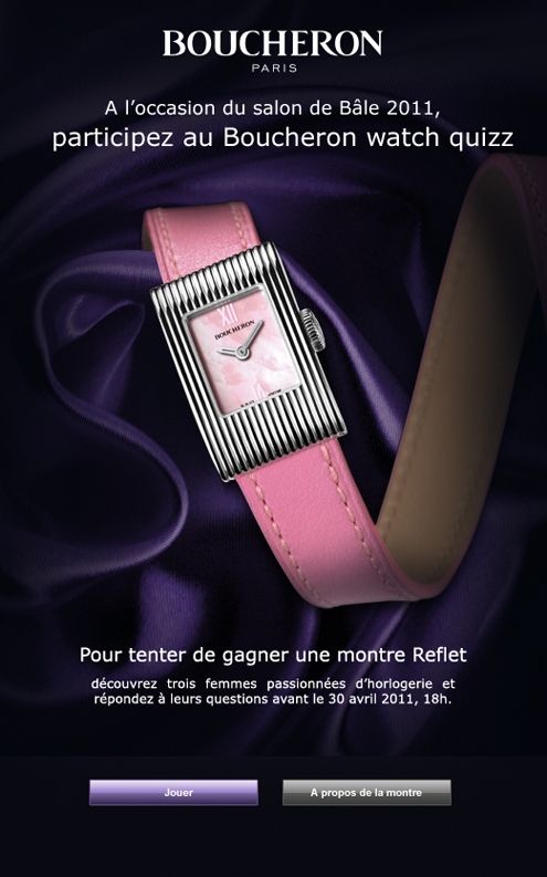 boucheron,concours,baseworld,watch quizz,montre,reflet,facebook,contest