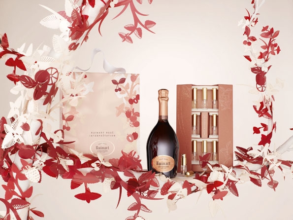 ruinart,coffret,interprétation,brut rosé,cavistes,noël,limited,edition,champagne,champain,luxe,luxury,flavor,perfum,saveur,parfum,senteur,œnologie,oenologie,lifestyle,millésime,reims,maison de champagne,cépage,chardonnay,iff,fabricant