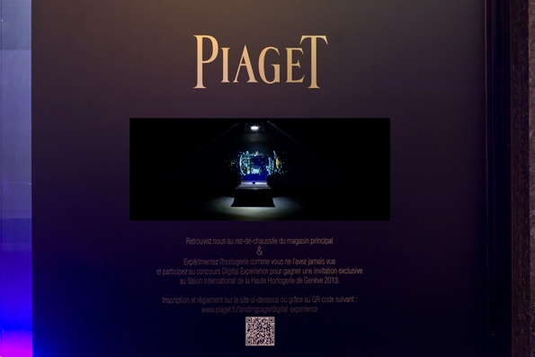 piaget,yves piaget,montre,watch,altiplano,plongez dans l'univers exceptionnel de l'extra-plat en allant dé,rue mogador à paris. du 16 novembre au 6 décembre 2013,un hologramme inédit en france vous fera découvrir une montre al,la maison piaget expose son tout dernier record du monde dans un,résolument inscrite dans la génétique de la marque et ovationnée,affiche l’extrême finesse de son mouvement squelette automatique,la maison piaget a souhaité dévoiler une vitrine digitale innova,celle de la quatrième dimension. appréhendez l’horlogerie sous l,un concours a été organisé en parallèle du lancement de la vitri,l’heureux gagnant aura la chance de se rendre en suisse au proch,évènement exclusivement réservé aux professionnels.   pour parti,il suffit de se rendre devant la vitrine des galeries lafayette,rue mogador,de visionner l’hologramme et de se connecter au site internet dé,en flashant ce qr code ici ou directement via la vitrine avec vo,shop,galeries lafayette,holographie,holographic,digital,event,horlogerie,horology,rose,collection,flower,joaillier,jewellery,pink,fashion,mode,luxe,luxury,collier,bague,necklace,ring,or,gold,white gold,diamants,diamonds,saphir,calcédoine,taille