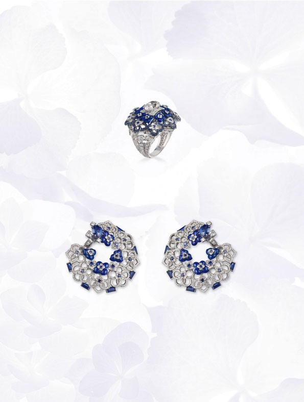 chaumet,hortensia,collection,boucles d'oreilles,bague,ring,cuff,necklace,collier, lvmh, luxe, joaillerie, jewelry,jewellery, diadème, tiare, couronne, diamant, diamonds, or, gold,white gold,or blanc,platine,place vendôme,paris,france,french,blog,magazine