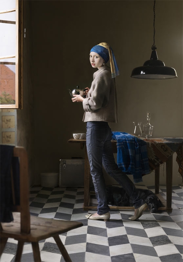 dorothee golz,peinture,digitale,digital,painting,johannes vermeer,arts,project,photoshop,fashion,mode,renaissance,hollandais,baroque,leonard de vinci,florence,social,photographie,photogrraphy,pictura