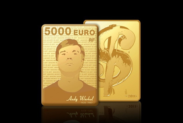 andy warhol,monnaie de paris,luxe,gold,silver,coin,rare,limited,fashion,arts,money,french,cartier,dior,chanel,yves saint laurent,euros,crises,crise,investissement,cpor devises,dollar sign