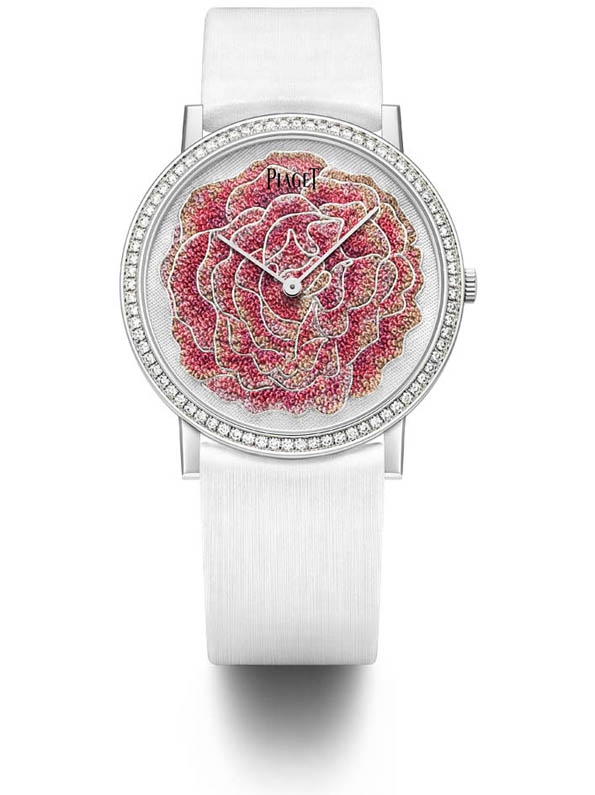 piaget,joaillerie,joaillier,jewellery,jewelry,jeweller,horlogerie,horology,altiplano,suisse,yves piaget,rose,collection,flower,pink,fashion,mode,luxe,luxury,collier,bague,necklace,ring,or,gold,white gold,diamants,diamonds,rose passion,passion,patrimoine,héritage,savoir faire,know how,artisans,artisanat,exception,prestige,collection art & excellence,hervé obligi,sylvie deschamps,marqueterie de pierres,broderie,fil d'or,fil d'argent,sihh 2015,amour,saint valentin,cadeau,gift