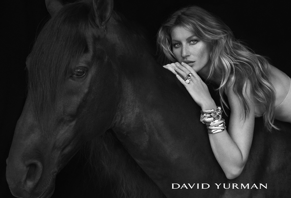 fashion photographer,photography,ad,advertisement,publicité,campagne publicitaire,david yurman,joaillier,joaillerie,jewellery,jewelry,gisele bundchen,peter lindbergh,black and white,noir et blanc,sexy,horse,jewels,bijoux,fall,winter,automne,hiver,2012