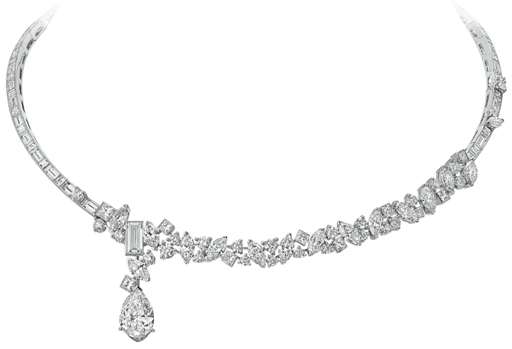 Mirror Mirror - Collier asymétrique en or blanc 18 cts et diamants poire, baguette, princesse et nvette - 520 000€.jpg