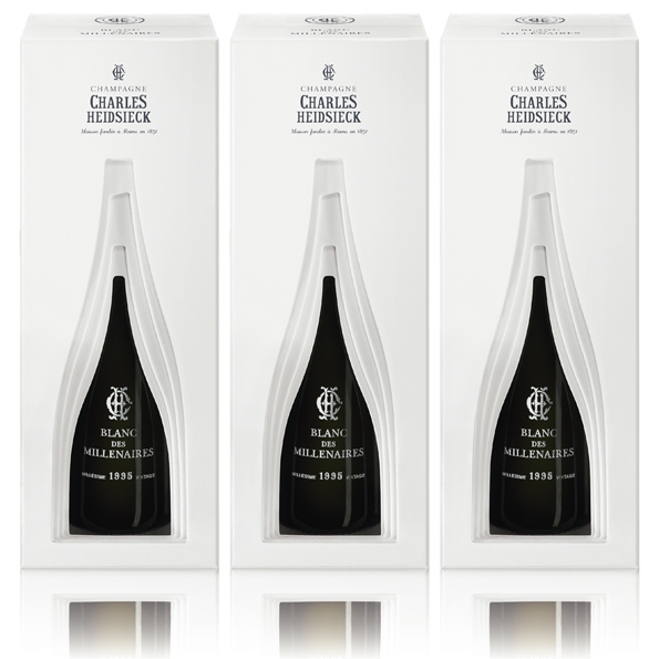 heidsieck,charles heidsieck,blanc des millénaires,blanc,millénaires,champagne,champaign,vin,wine,millésime,reims,nouvelle,identité,new,identity,brut réserve,rosé réserve,bouteille,flacon,élégance,élégante,dandy,charles camille heidsieck,luxe,luxury,raison,vendange,pinot,chardonnay,cépage,bulles,bubbles,pétillant,coffret,1995,thierry roset