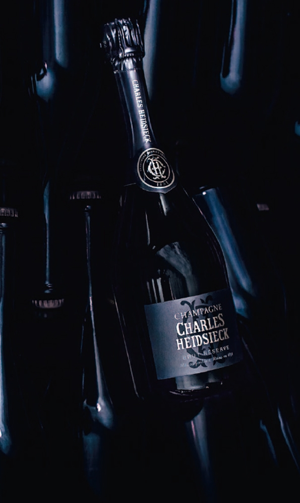 charles heidsieck,champagne,champain,vin,wine,millésime,reims,nouvelle,identité,new,identity,graphic design,brand new,brut réserve,rosé réserve,bouteille,flacon,élégance,élégante,dandy,charles camille heidsieck,luxe,luxury,raison,vendange,pinot,chardonnay,cépage,bulles,bubbles,pétillant