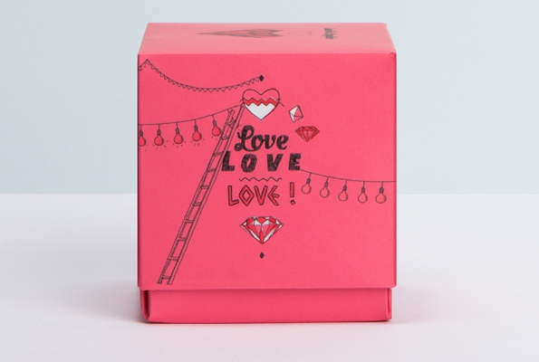 popup,popup paris,bougie,candle,diamant,diamond,luxe,luxury,love,amour,saint valentin,cadeau,surprise,édition limitée,limited edition,collaboration,illustration,packaging,isabelle laydier,illustratrice,france,french,concept